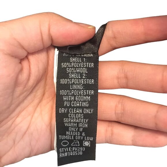 Celsius Premium Womens Faux Fur Wool Coat Jacket Long Belted Black Medium M - Picture 4 of 6